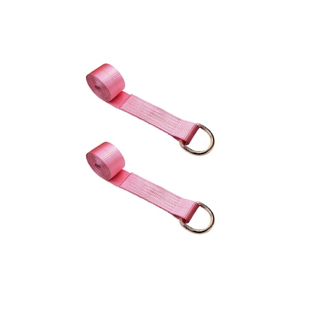 Tie 4 Safe 2" x 10' Lasso Strap w/ D Ring Auto Tie Down Wheel Lift Tow Truck Trailer, 2PK TWS21-510-W27-PK-C-2